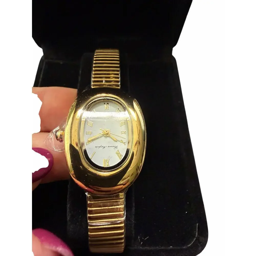 NWOT Heaven Mayhem Gold Tone Oval Watch